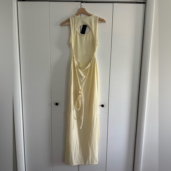 Nasty Gal scoop neck backless tie maxi dress sz 8 NWT - Picture 12 of 14